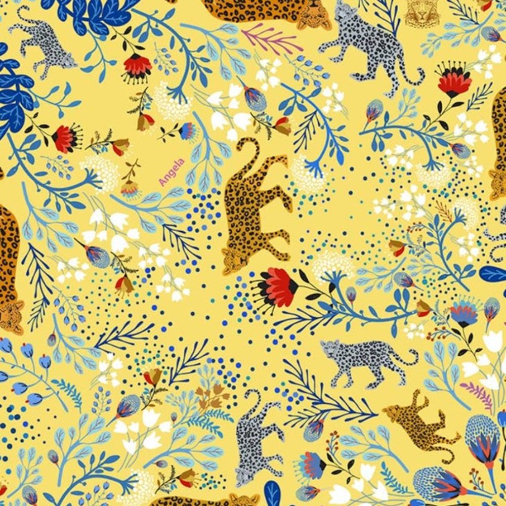 Jessie Zhao Silk Scarf Amazon Rainforest Journey In Yellow NWT